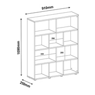 Estante Organizadora com 10 Nichos BOOK em Branco - Design Moderno e Funcional por Artely - imagem 4