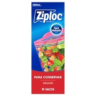 Ziploc Saco Hermético Grande - 10 Unidades | Conservação e Organização na Geladeira - imagem 2