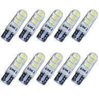 KIT 10 Lâmpadas T10 Siliconada 6 LED 5630 W5W Branca 12V - Iluminação Premium - imagem 1