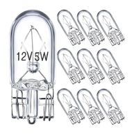 Kit 10 Lâmpadas T10 W5W Halógena 12V 5W Branca para Lanterna e Farolete Automotivo - imagem 1