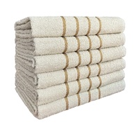 Kit 4 Toalhas de Banho 100% Algodão Premium Dubai 70x130cm Bege - imagem 1