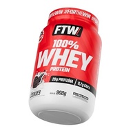 FTW 100% Whey Protein com Proteína Concentrada WPC, Suplemento Alimentar Pós-Treino em Pó com Fonte de Proteína do Soro do Leite, Alto Valor Biológico, Sem Glúten – Pote 900g (Sabor Cookies) - imagem 1