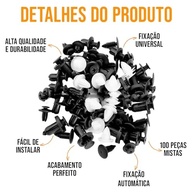 Kit 100 Presilhas Automotivas Universais: Fixação Segura para Parabarro e Forração - imagem 3