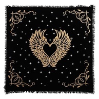Pano de Altar com Asas de Anjo - Tecido Wiccano para Bruxaria e Tarô, 45,7x45,7 cm, 100% Algodão - imagem 2