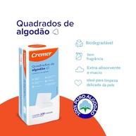 Cremer Algodão Quadrado Sem Perfume - Pacote com 100 Unidades | Maciez e Pureza para o Dia a Dia - imagem 3