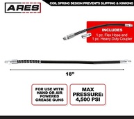 Mangueira Flexível ARES para Pistola de Graxa - 45cm, 10.000 PSI, Antitorção e Acoplador Resistente - imagem 3