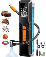 Compressor de Ar Portátil 150 PSI: Inflador de Pneu Inteligente com Bateria 10000mAh e Luz LED - imagem 2