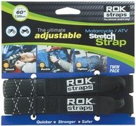 ROK Straps ROK-10050: Alça Elástica Ajustável para Moto/Quadriciclo (Preto/Refletiva 45-152cm) - imagem 1