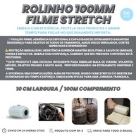 Kit 3 Rolos Filme Stretch 10cm x 100m: Proteção e Segurança para Suas Embalagens - imagem 3