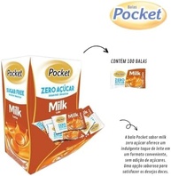 Balas de Leite Zero Açúcar Pocket Riclan 2 Cx/ 100un 230g - imagem 2