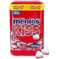 Mentos Kiss Morango: Refrescância Sem Açúcar (105g) - imagem 1