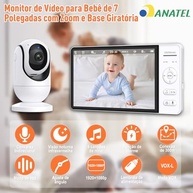Babá Eletrônica OLANENEM 7" HD 1080p com Visão Noturna e Comunicação Bidirecional - imagem 3