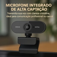 Webcam Premium Full HD 1080p com Microfone Integrado: Imagem e Som Perfeitos para Home Office e Reuniões Online - imagem 3