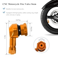 Kit 2 Hastes de Válvula de Pneu 90° Alumínio para Moto e Bicicleta (10mm) - imagem 3