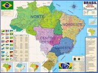 Mapa do Brasil Regional Gigante 117x89cm: Estudo e Decoração em Português - imagem 2