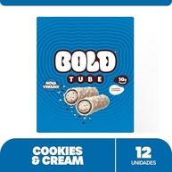 BOLD Tube Chocolate Proteico Cookies & Cream 10g de Proteína (12 Un.) - imagem 1