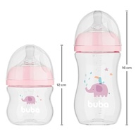 Kit 2 Mamadeiras Easy Flow Elefante Rosa 120/270ml - Sistema Anticólico Buba - imagem 3