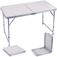 Mesa Vira Maleta 120x60cm em MDF com Estrutura em Alumínio - Ideal para Camping e Passeios - imagem 2