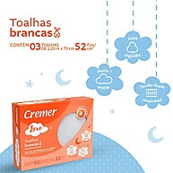 Toalha Fralda Cremer Luxo: Kit 3 Unidades 120x70cm - imagem 2