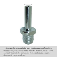 Kit Polimento Automotivo Completo: Disco 125mm, Boina de Lã e Microfibra + Adaptador M14 - imagem 5
