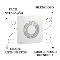 Exaustor Silencioso 100mm 127V para Banheiro e Lavabo | Elimine Cheiros e Vapores com Estilo - imagem 4