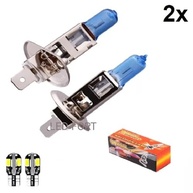 Kit 2 Lâmpadas H1 Super Branca 100W 12V 5000K + Lâmpada T10 LED: Iluminação Potente e Moderna para Seu Carro - imagem 4