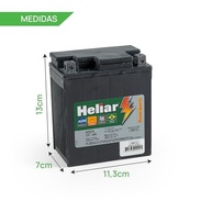 Bateria Heliar 12V 6Ah para Motos: XTZ, Lander, FZ25, XR Tornado, Twister, CB300, Falcon NX4 - imagem 4