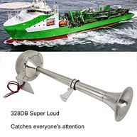 Buzina de Ar 328DB para Barcos, Iates, Trailers e Caminhões - Som Potente em Aço Inoxidável 12V - imagem 3