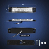 Kit 10 Luzes Indicadoras LED Brancas 9,7cm 6 LEDs 12V - Segurança e Estilo para seu Veículo e Embarcação - imagem 3