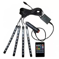 KIT ILUMINAÇÃO NEON RGB TUNING AUTOMOTIVO COM CONTROLE 12V - LED SENSOR RITMO - imagem 2
