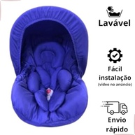 Kit 5 Peças Bebê Conforto: Capa, Protetor Cinto, Capota e Redutor (0-13kg) - Azul Royal - imagem 4