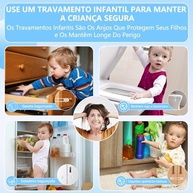 Kit 14 Travas de Segurança Transparentes para Bebês - Proteção Macia e Fácil Instalação - imagem 4