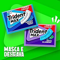 Chiclete Trident Max Menta Blueberry Sem Açúcar - Caixa com 14 unid. de 16,5g - imagem 2