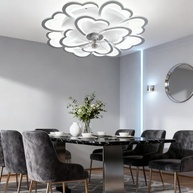 Ventilador de Teto Flor LED 88cm - Fandelier Slim 144W com Luz Regulável, 6 Velocidades, Controle Remoto, Design Moderno - imagem 2