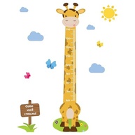 Adesivo de Parede Girafa Régua de Crescimento Infantil - 146cm Amarelo | Decore e Acompanhe o Crescimento com Estilo - imagem 2