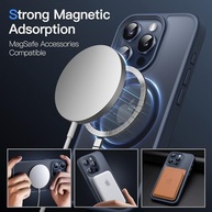 JETech Capa Magnética para iPhone 15 Pro Max: Proteção Fosca Translúcida e Compatibilidade MagSafe (Azul Brilhante) - imagem 4
