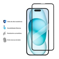 Kit Essencial iPhone 15: Película Vidro 3D Tela Toda + Proteção Câmera - imagem 4