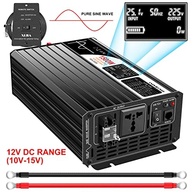 Inversor de Energia Solar Xijia 1500W - Onda Senoidal Pura 12V para 120V AC - Potência Confiável para Casa e Carro - imagem 3