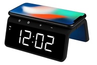 Relógio Despertador Digital com Carregador Indução 15W, Abajur LED RGB e USB-C - imagem 2