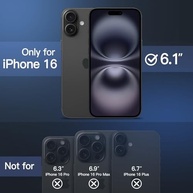 JETech Capa Magnética para iPhone 16 (6.1") MagSafe: Proteção Transparente Fosca e Antichoque - imagem 3