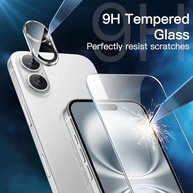 JETech Película de Vidro iPhone 16 6.1" + Protetor de Lente: Proteção Total HD - imagem 4
