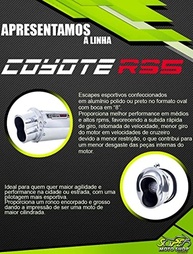Escapamento Coyote RS5 Boca 8 Oval em Alumínio - CG 160 Titan (2016+) Polido - imagem 3