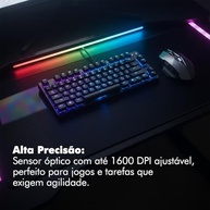 Mouse Gamer Easy Gaming Sem Fio: Precisão 1600 DPI, Silencioso e Recarregável | Conexão 2.4GHz - imagem 5
