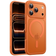 JETech Capa Magnética para iPhone 17 Pro Max (6,9") - MagSafe, Fosca Translúcida, Antichoque e Minimalista (Laranja) - imagem 1