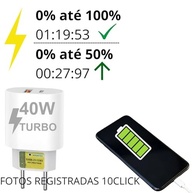 Carregador Turbo 40W 10CLICK® para iPhone 17/16/15 e iPad - Duas Saídas USB-C/USB-A, PD, Ultra Resistente - imagem 3