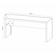Escrivaninha 180cm Multimóveis Branca - Design Moderno e Espaçosa para Escritório - imagem 4