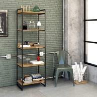 Estante Multiuso 5 Prateleiras 187x60cm Estilo Industrial Moderno | Design Versátil e Resistente - imagem 1