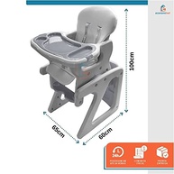 Cadeirão 2 em 1 com Mesinha Baby Style Cinza - Conforto e Diversão até 18kg - imagem 3