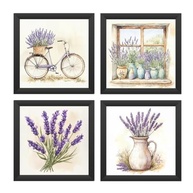 Kit 4 Quadros 18x18 cm - Banheiro, Varanda e Lavanda | Decoração com Estilo Aquarela - imagem 4