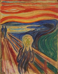 O Grito (1910) de Edvard Munch - Tela Canvas 30x38 - Arte de Museu para Decoração - imagem 1